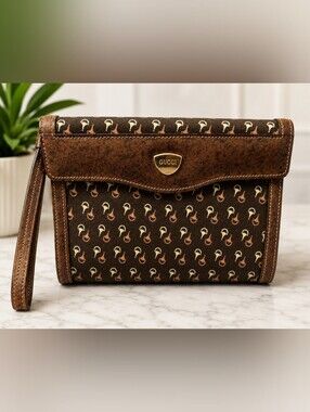 Gucci Horsbit Monogram Clutch/wristlet *EUC*